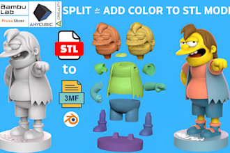 convert stl to multicolor 3mf file, paint 3d model for ams bambu lab 3d printing