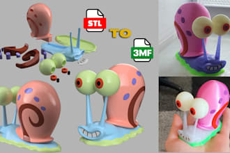 convert stl to multicolor 3mf file split models for bambu studio for 3d printing