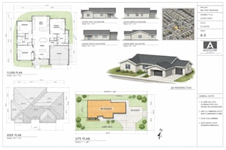 draw driveway, parking lot, site plan, 2d floor plan, blueprints permit drawing