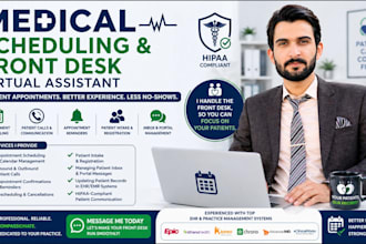 provide appointment scheduling, front desk, patient support virtual assistance