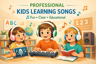 produce kids learning songs with professional sound