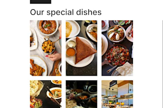 design a professional restaurant or business website