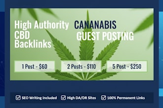 provide premium cbd guest posting with dofollow backlinks