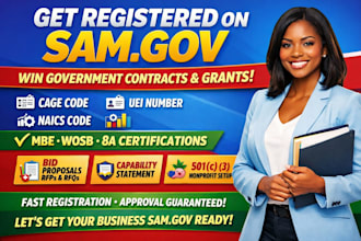 do sam gov registration, uei, cage code, naics for government contract
