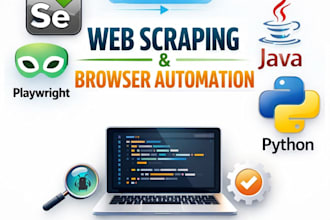 build scrapper and browser automation tools using selenium or playwright