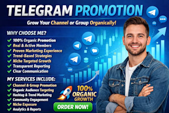do organic telegram promotion telegram marketing telegram members and subscriber