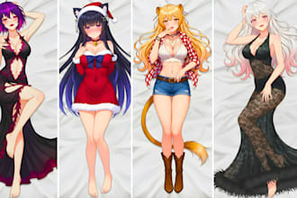 make dakimakura from your vtuber model or anime character for body pillow