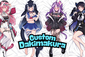 make custom anime dakimakura or body pillow illustration
