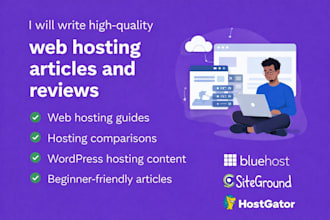 write web hosting and wordpress related articles