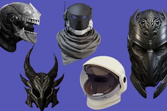 do 3d mask 3d cosplay helmet 3d armor 3d cosplay creation scary mask anime props