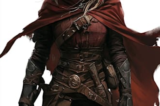 draw original dnd or rpg character art mpas party for you