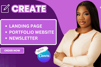 build canva website design landing page website design