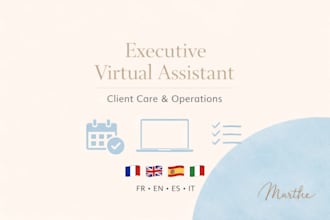 executive virtual assistant and client care manager