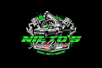 create creative and good looking auto repair logo design