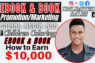 do children coloring book promotion comic ebook marketing using social media ads