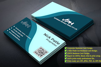 design a professional and modern corporate business card
