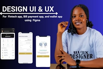 design UI UX for fintech app, wallet app, bill payment app