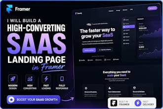 build a modern high converting saas landing page in framer