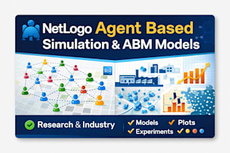 create netlogo simulations and agent based models abm for you