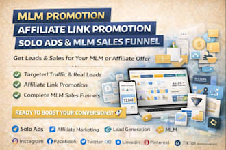 do MLM promotion affiliate link promotion solo ads MLM sales funnel