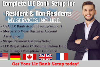 usa bank creation mercury, wise, stripe bank for llc registration tax filling