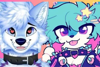 draw furry profile picture furry icon furry pfp furry art furry headshot oc art