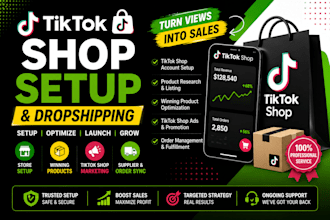 setup tiktok shop shopify dropshipping tiktok ads  fb ig shop