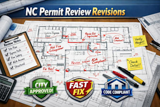 revise drawings to pass north carolina city permit review