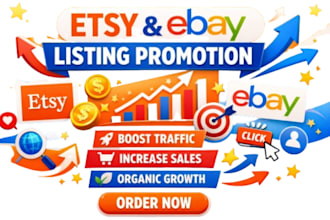 do etsy and ebay listing promotion to boost organic traffic and sales