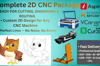 do provide custom 2d designs laser cutting accurate g code