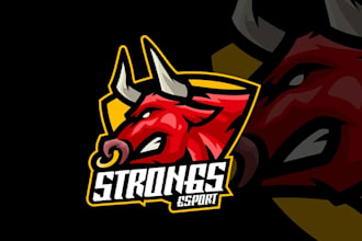 do an amazing chicago bull mascot logo with t shirt