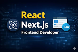 do expert react and next js frontend development