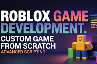 do roblox full game development, roblox game from concept, scripting to full