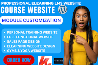 create fitness course lms website for personal trainers and yoga coaches