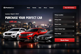 design car dealership website car rental website auto dealership website