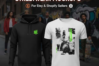 design premium t shirt and hoodie mockups for etsy, shopify store apparel brands