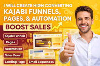 create high converting kajabi funnels, pages, and automation that boost sales