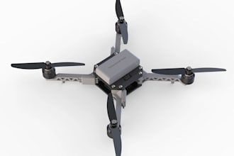 make high q 3d drone modeling 3d cad airplane aircraft and vtol design animation