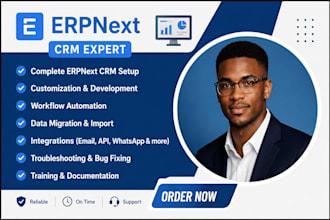 setup erpnext CRM, customize frappe erpnext, automate workflows and fix issues