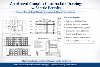 prepare apartment complex construction drawings in seattle