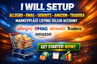 setup allegro emag skroutz amazon tradera marketplace listing seller account
