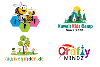 design a professional daycare or kids logo for childcare, preschool, camp