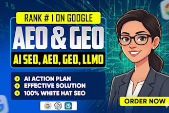 do monthly SEO optimization aeo GEO on page anf offpage