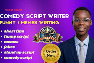 write and edit engaging comedy scripts and screenplays with natural humor