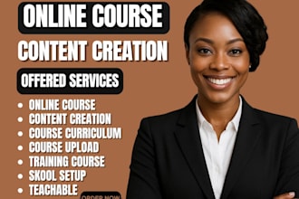 prepare online course content and online course creation