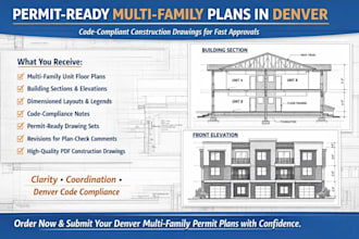 create code compliant multi family permit ready plans in denver