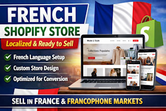 create a fully localized french shopify store ready to sell