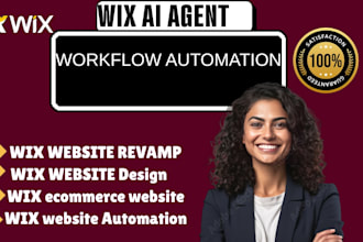 revamp edit automate wixwebsite workflow ai agent in wix ecommercewebsite 5hours