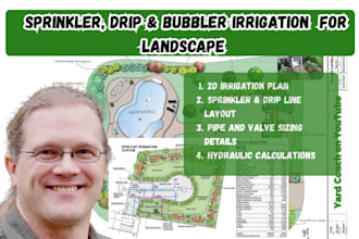 design sprinkler, drip and bubbler irrigation systems for landscape projects