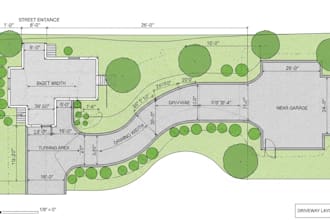 create professional site plan and driveway layout